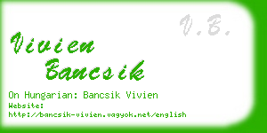 vivien bancsik business card